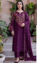 Winter Collection Dhanak 3pc fully embroidered (Copy)