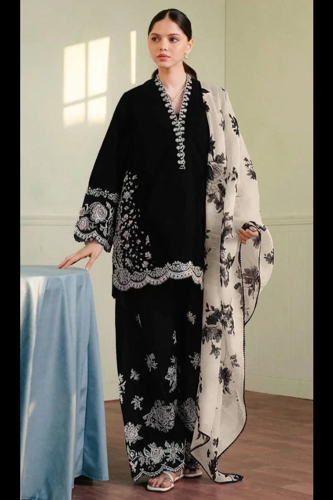 Winter Collection Dhanak 3pc fully embroidered
