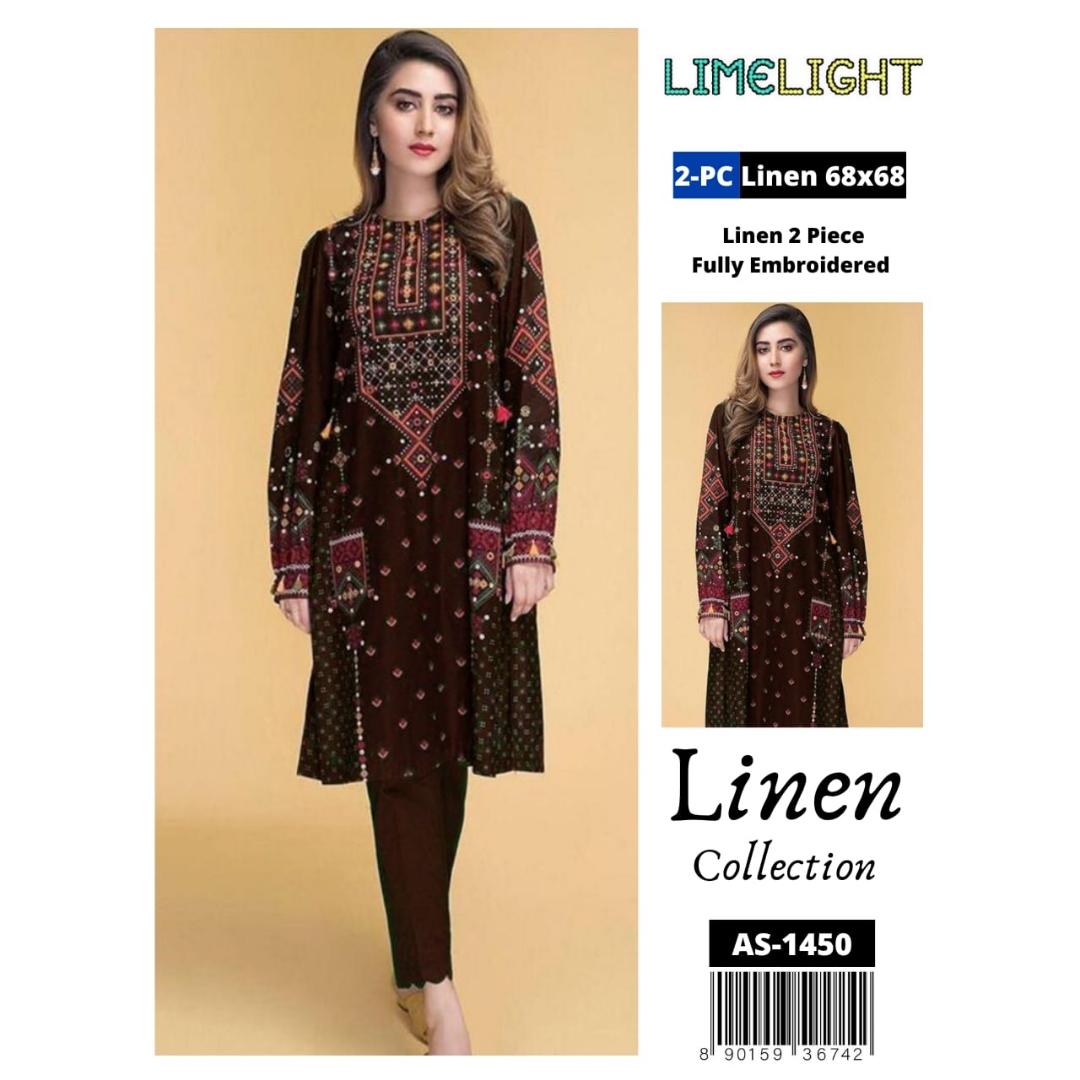 Limelight Linen 2Pc Fully Embroidered AS-1450