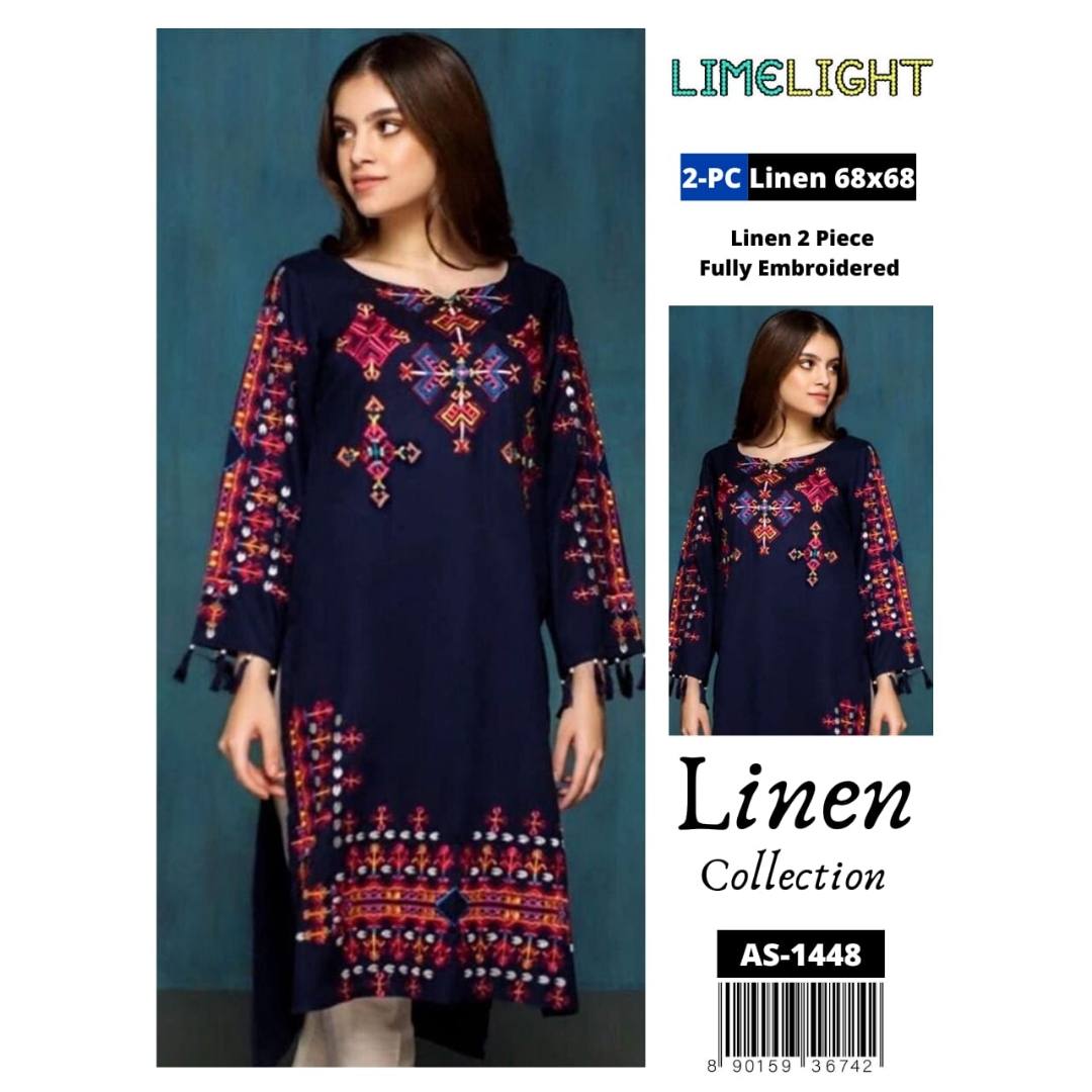 Limelight Linen 2Pc Fully Embroidered AS-1448
