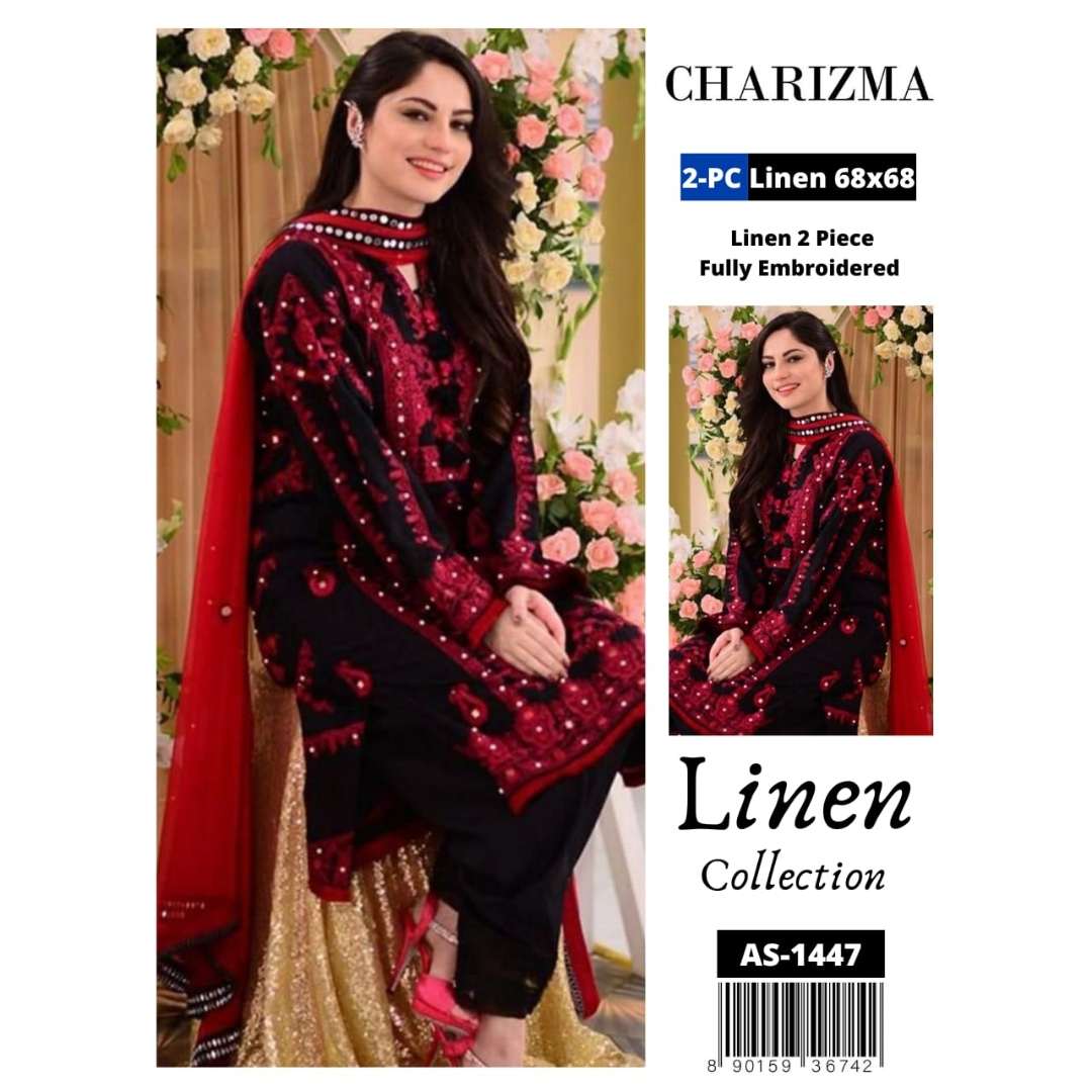Charizma Linen 2Pc Fully Embroidered AS-1447
