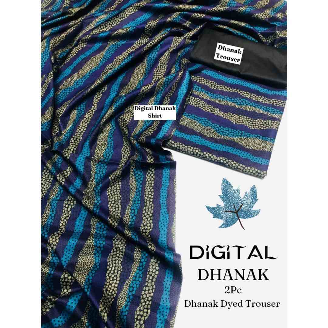 Digital Dhanak All over With Plain Trouser AS-513