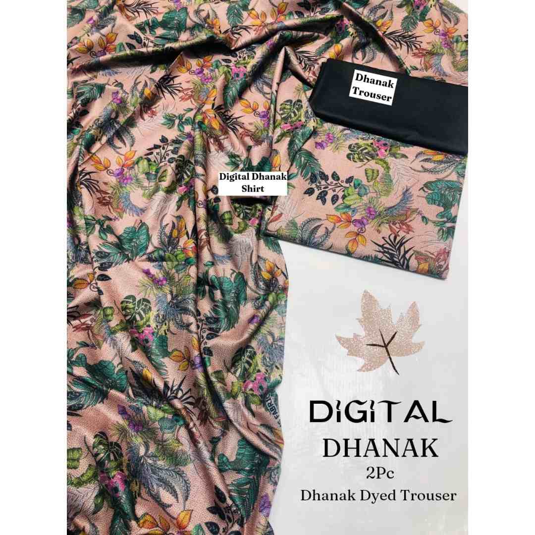 Digital Dhanak All over With Plain Trouser AS-514
