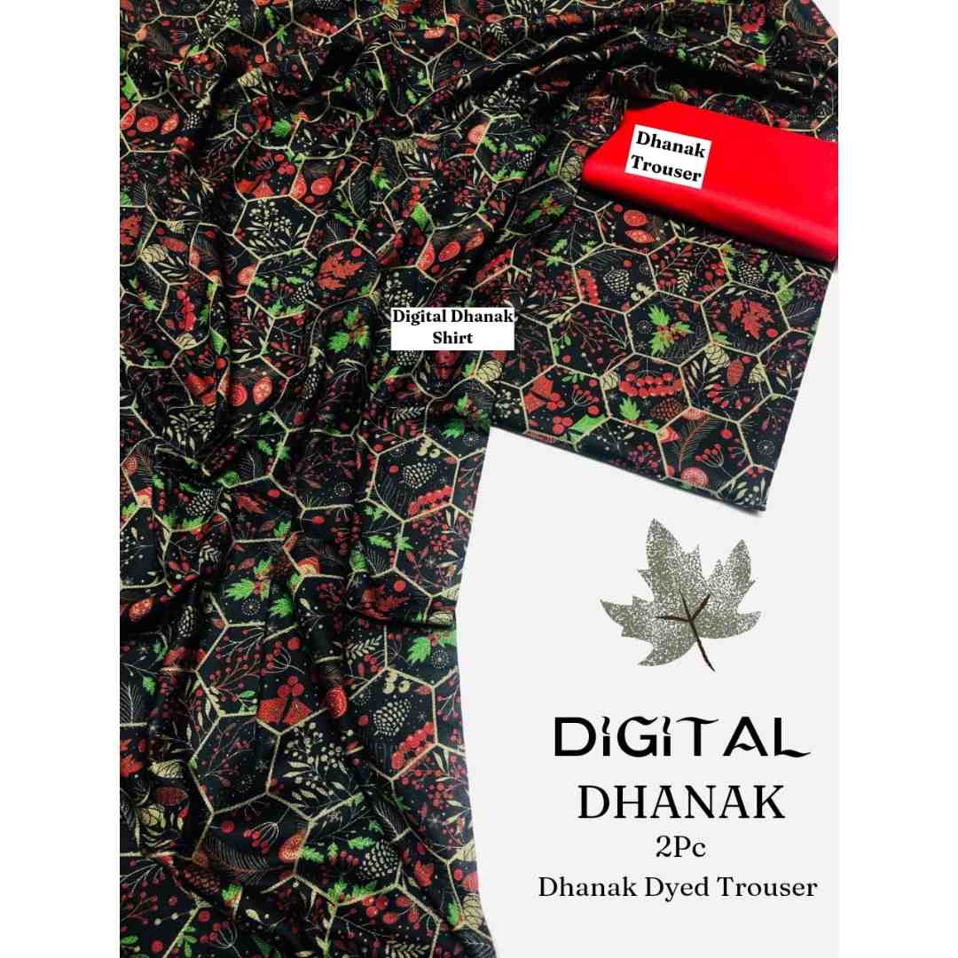 Digital Dhanak All over With Plain Trouser AS-511
