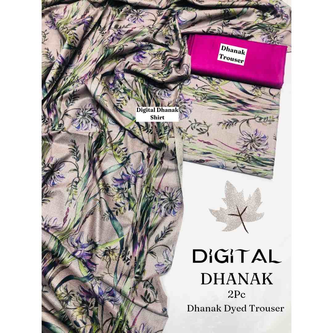 Digital Dhanak All over With Plain Trouser AS-512