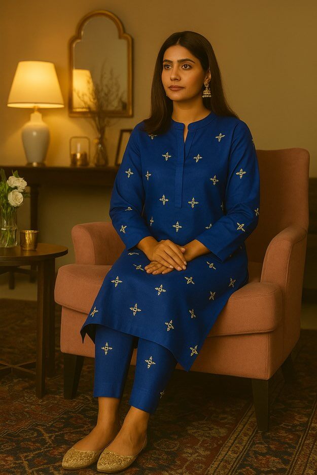 Unstitched Embroidered Lawn 2PC – AllOver Booti Pattern (SF-1029)