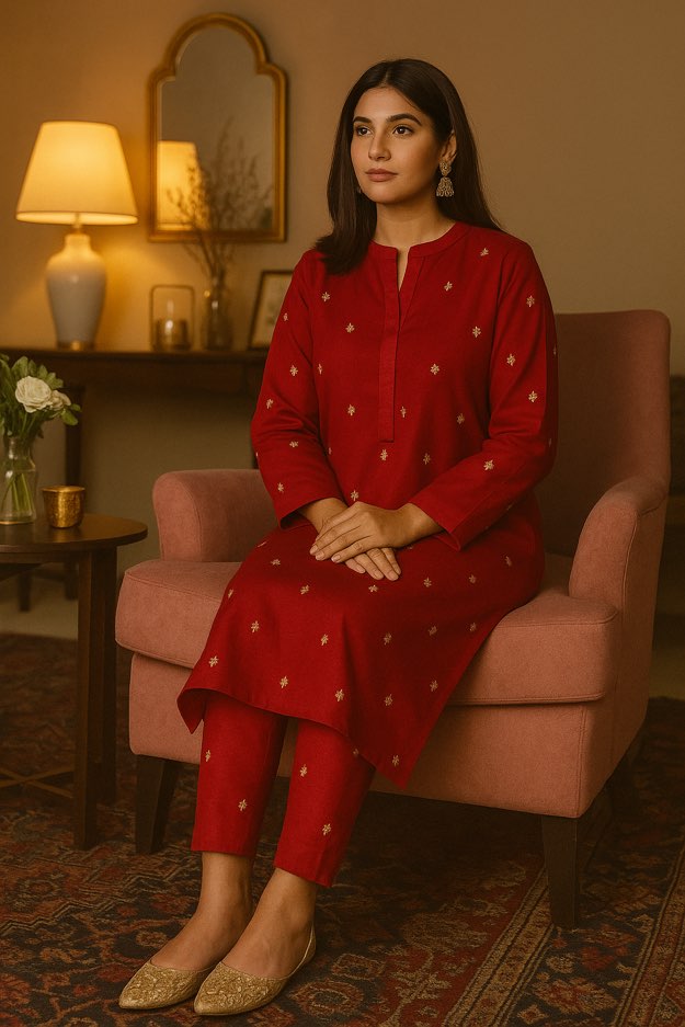 Unstitched Embroidered Lawn 2PC – AllOver Booti Pattern (SF-1031)