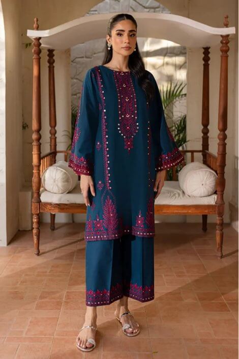 Unstitched Emb Lawn 2Pc – Elegant Summer Wear (SF-1044)