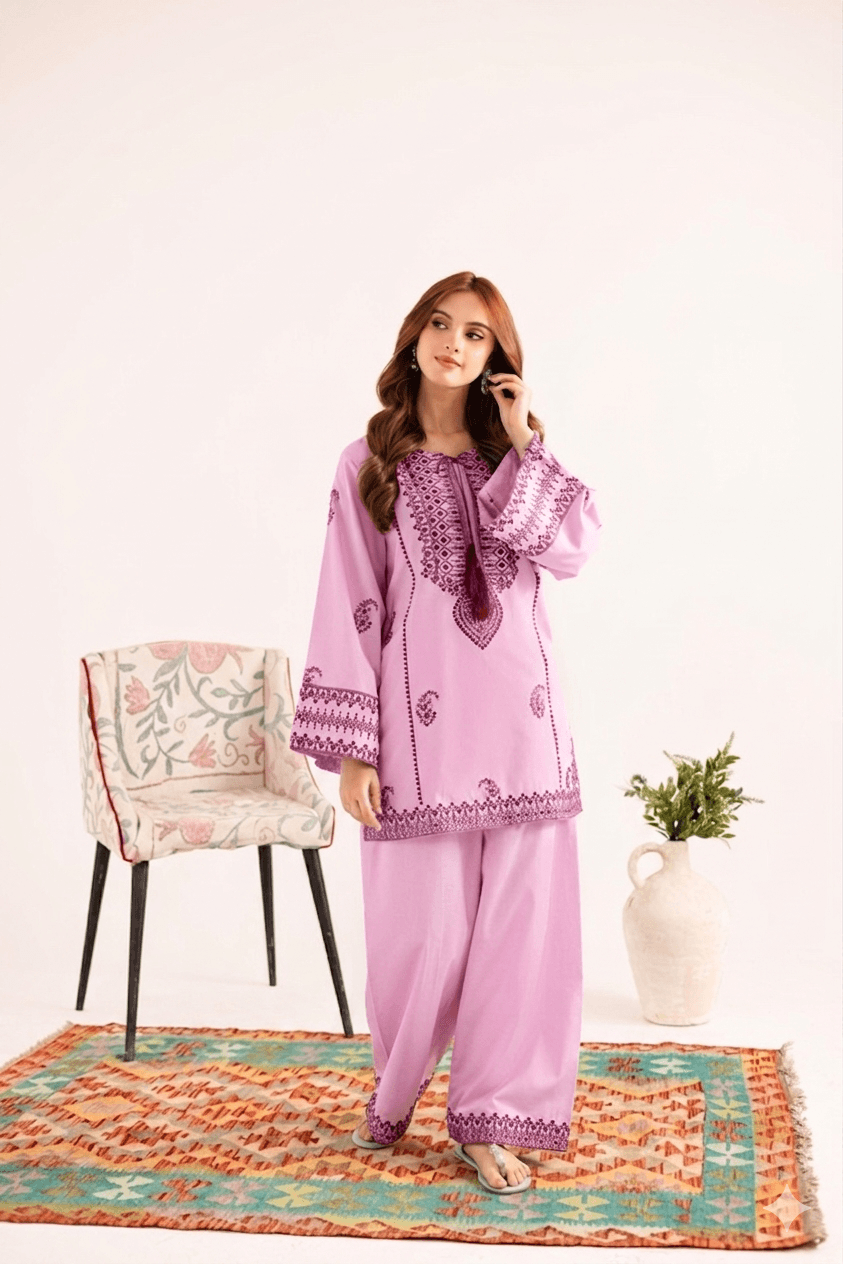 Unstitched Emb Lawn 2Pc – Elegant Summer Wear (SF-1081)