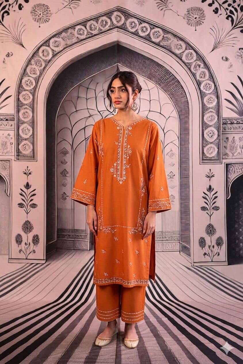 Unstitched Emb Lawn 2Pc – Elegant Summer Wear (SF-1082)